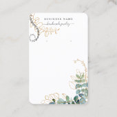 Carte de visite d'écran d'oreille Gold & Green (Devant)