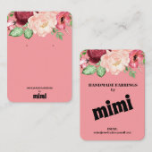 Carte de visite d'écran d'oreille rose (Devant / Derrière)