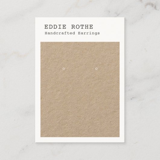 Carte de visite d'écran d'oreille rustique moderne (Devant)