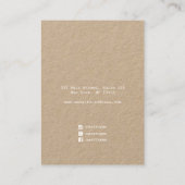 Carte de visite d'écran d'oreille rustique moderne (Dos)