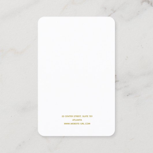 Carte de visite d'écran d'oreille vert feuilles (Dos)