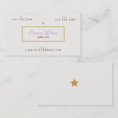 Carte de visite d'écriture rétro inspiré (Devant / Derrière)