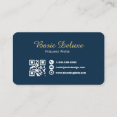 Carte de visite d'écrivain indépendant avec code Q (Dos)