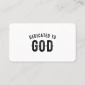 CARTE DE VISITE DÉDIÉ À DIEU COOL PERSONNALISABLE NOIR TEXTE (Dos)