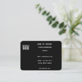 CARTE DE VISITE DÉDIÉ À DIEU COOL PERSONNALISABLE TEXTE BLANC (Debout devant)