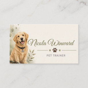 Carte de visite d'éducateur d'animaux