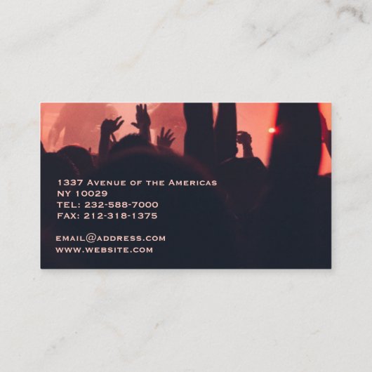 Carte De Visite Deejay (Dos)