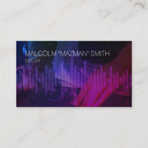 Carte De Visite Deejay Disk Jockey DJ Sound Wave Mixer