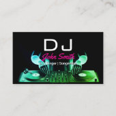 Carte De Visite Deejay DJ's Mixing Music Professional Event (Devant)