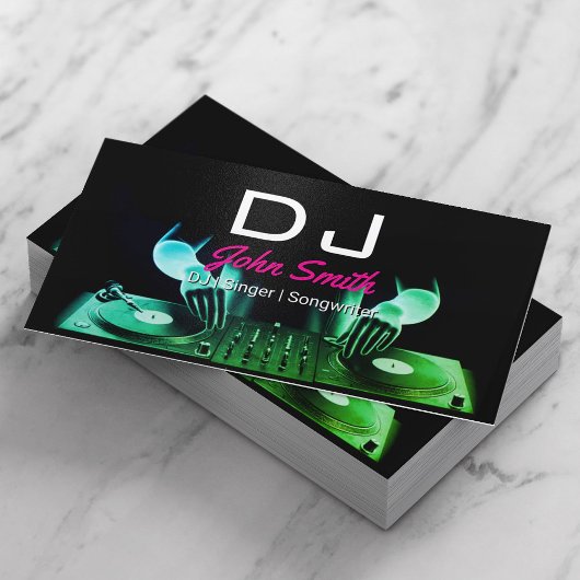 Carte De Visite Deejay DJ's Mixing Music Professional Event