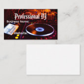 Carte De Visite Deejay Professionnel (Devant / Derrière)