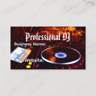 Carte De Visite Deejay Professionnel 
