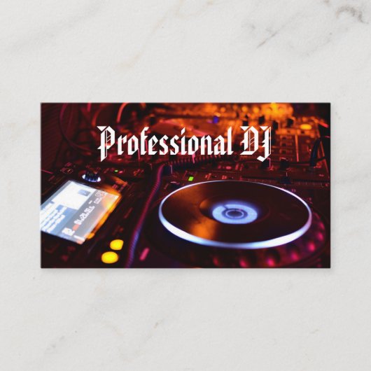 Carte De Visite Deejay Professionnel (Devant)