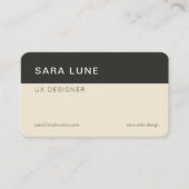 Carte De Visite Deep Black Japandi Minimal QR Code Designer Studio (Devant)