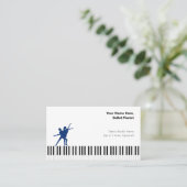 Carte De Visite Deep Blues I PDD White Ballet Pianiste (Debout devant)