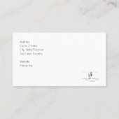 Carte De Visite Deep Blues I PDD White Ballet Pianiste (Dos)