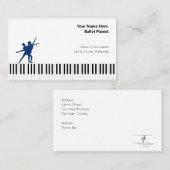 Carte De Visite Deep Blues I PDD White Ballet Pianiste (Devant / Derrière)