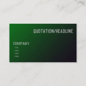 Carte De Visite Deep Emerald Green dégradé (Dos)