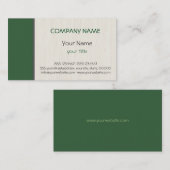 Carte De Visite Deep moss vert professionnel élégant moderne (Devant / Derrière)
