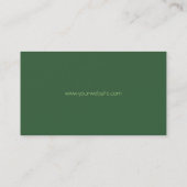 Carte De Visite Deep moss vert professionnel élégant moderne (Dos)