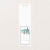 Carte De Visite Deer Watercolor Joyeuses Fêtes Mini Salutations (Extérieur déplié)