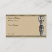 Carte De Visite Déesse avec cadre de vague grecque (Dos)