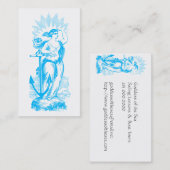 Carte De Visite Déesse de la mer avec Ancre à Horizon (Devant / Derrière)