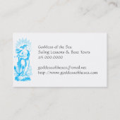 Carte De Visite Déesse de la mer avec Ancre à Horizon (Dos)