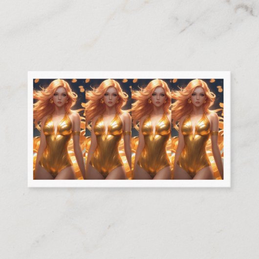 Carte De Visite Déesse Glamor : Portrait Aphrodite (Devant)