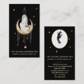 Carte De Visite *~* Déesse Mystique Lune Eau Urn Etoiles Main (Devant / Derrière)