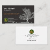 Carte De Visite Défenseur de l'environnement créatif d'arbre de (Devant / Derrière)