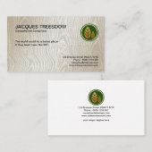 Carte De Visite Défenseur de l'environnement en bois de grain (Devant / Derrière)