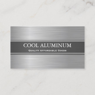 Carte de visite d'effet acier/aluminium