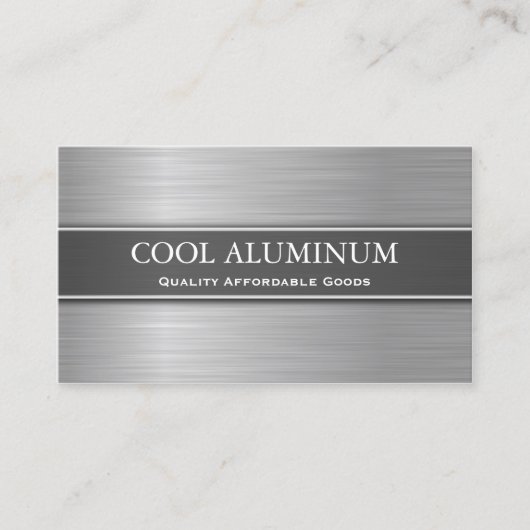 Carte de visite d'effet acier/aluminium (Devant)