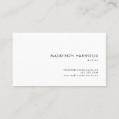 Carte de visite d'effet intégré minimaliste (Dos)