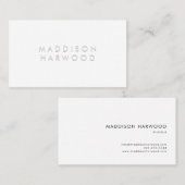 Carte de visite d'effet intégré minimaliste (Devant / Derrière)