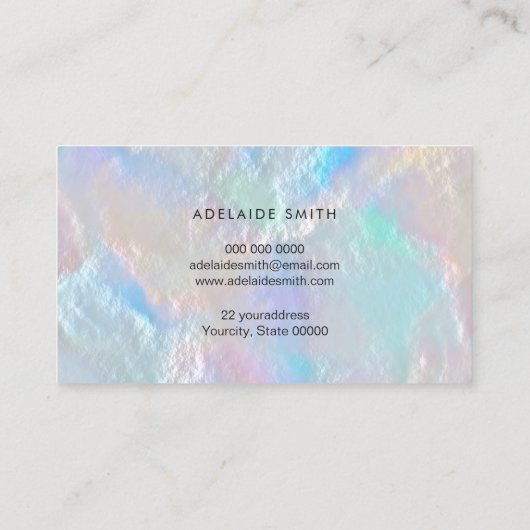 CARTE DE VISITE d'effet perle FAUX (Dos)