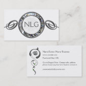 Carte De Visite Défilement blanc (Devant / Derrière)