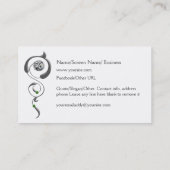 Carte De Visite Défilement blanc (Dos)