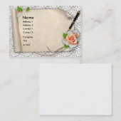 Carte De Visite Défilement élégant (Devant / Derrière)