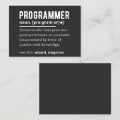Carte De Visite Définition de programmeur drôle code développeur s (Devant / Derrière)