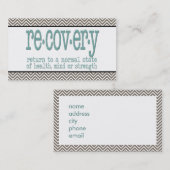 Carte De Visite Définition de récupération (Devant / Derrière)