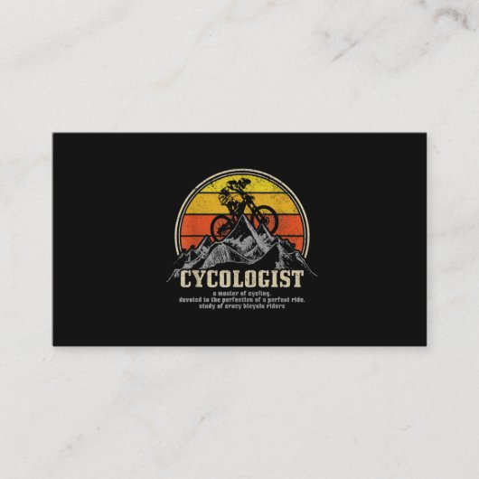 Carte De Visite Définition du cyclologue Funny Mountain VTT MTB (Devant)