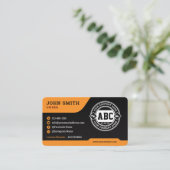 Carte De Visite Défrichage, Construction, Excavation, Noir (Debout devant)