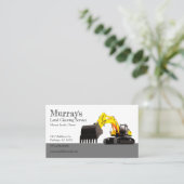 Carte De Visite Défrichage du sol de l'excavateur (Debout devant)