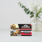 Carte De Visite Défrichage, Excavation, Aménagement, Construction (Debout devant)