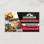 Carte De Visite Défrichage, Excavation, Aménagement, Construction (Devant)