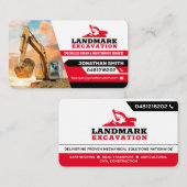 Carte De Visite Défrichage, Excavation, Aménagement, Construction (Devant / Derrière)