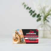 Carte De Visite Défrichage, Excavation, Aménagement, Construction (Debout devant)