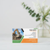 Carte De Visite Défrichage, Excavation, Aménagement, Construction (Debout devant)